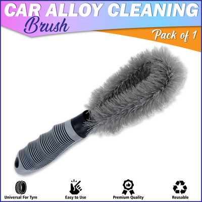BRXR Car & Motorcycle Alloy Wheel Rim/Hubcap Cover Cleaning Brush Remove Mud, Dirt 1 g Wheel Tire Cleaner(Pack of 1)