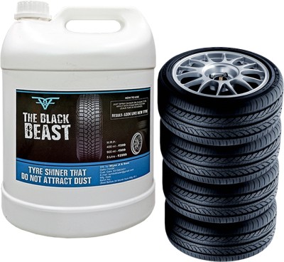 THE BLACK BEAST Super Black Shine Tyre Polish 5000 ml Wheel Tire Cleaner(Pack of 1)