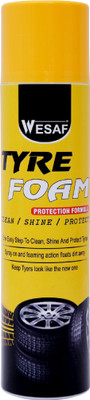 wesaf Tire Foam Cleaner Quick & Easy Foam Spray for Long-lasting Tire Shine 350 ml Wheel Tire Cleaner(Pack of 1)