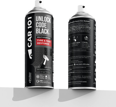 CAR101 Tyre & Trim Restorer, Multi-Purpose Protectant for Plastic,Vinyl,Rubber 250 ml Wheel Tire Cleaner(Pack of 2)
