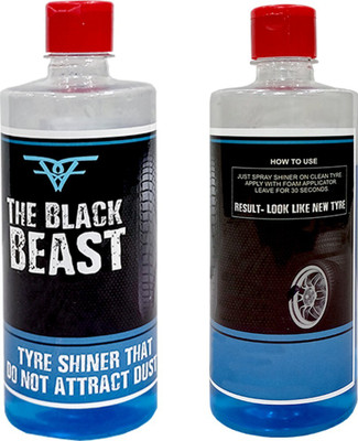 THE BLACK BEAST All Wheel And Tyre Shiner Long Lasting 400 ml Wheel Tire Cleaner(Pack of 1)