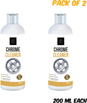 SAPI'S Chrome Cleaner Polish Restore Shine 400 ml Wheel Tire Cleaner(Pack of 2)