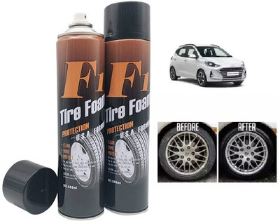 PRMAART TIRE FOAM CLEANER/ F1 WHEEL CLEANER SPRAY/ TIRE SHINER 650 ml Tire Cleaner FIHGQ 650 ml Wheel Tire Cleaner(Pack of 1)