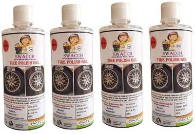 swacch TIRE POLISH GEL 500 (PACK OF 4) 2000 ml Wheel Tire Cleaner(Pack of 4)