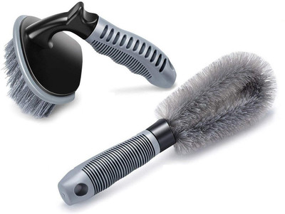 ASRYD Tire Cleaning For Car Wheel Wheel Tire Rim Scrub Brush Clean Wash Useful Brush 0 ml Wheel Tire Cleaner(Pack of 2)
