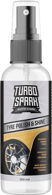 Turbo Spark Tyre Polish & Shine, Professional Grade Cleaner, Gloss Finish 100 ml Wheel Tire Cleaner(Pack of 1)