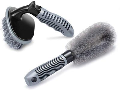 eXarioGadget Tyre & Rim Cleaning Brush for Car & Bike 2 ml Wheel Tire Cleaner(Pack of 2)