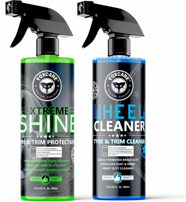 FOXCARE Tyre & Trim Cleaner + Protectant combo | Tyre Shiner + Tyre Cleaner | 1000 ml Wheel Tire Cleaner(Pack of 1)