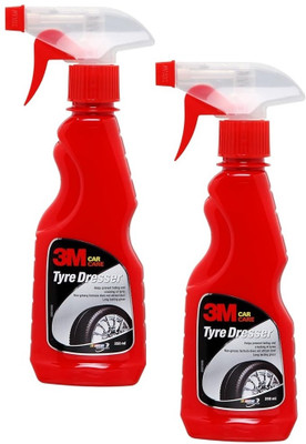 3M Tyre Dresser, Long Lasting tyre Gloss (250ml Each, Pack of 2) 500 ml Wheel Tire Cleaner(Pack of 2)