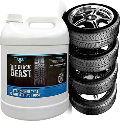 THE BLACK BEAST Long Lasting Tyre Shiner 5000 ml Wheel Tire Cleaner(Pack of 1)