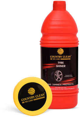 COUNTRY CLEAN Liquid Car Tyre Polish Spray, Quick Long-Lasting Shine & Protection 1000 ml Wheel Tire Cleaner(Pack of 1)