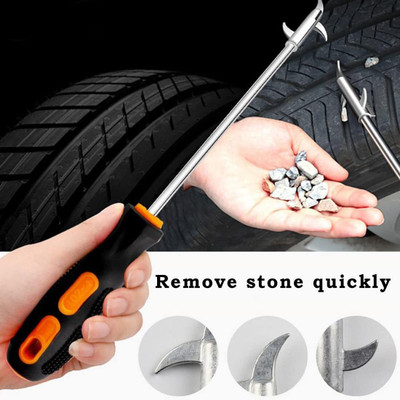 omkarzone Trader Tire Groove Tool | Car Tire Clearing Stone Hook 3 L Wheel Tire Cleaner(Pack of 1)