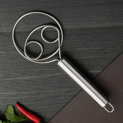 HM EVOTEK Danish Whisk Bread Mixing Tool Baking Pastry Blender for Cake Atta Maker 1 Pc K1 Stainless Steel Spiral Whisk