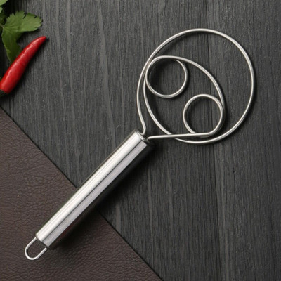 ActrovaX Non-Slip Danish Whisk Dough Scraper Stainless Steel Coil Whisk