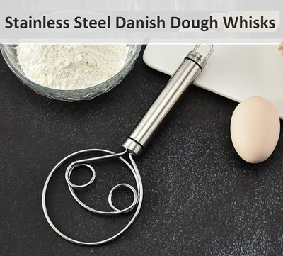ActrovaX Multipurpose Mixer Dutch Style Bread Dough Hand Mixer Stainless Steel Coil Whisk