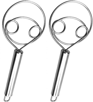 ActrovaX Durable Hand mixer Bread Whisk Stainless Steel Coil Whisk(Pack of 2)