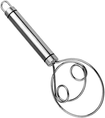 Akshar Enterprise Dough Mixer Hole Durable Mixing Stick Baking Tools Stainless Steel Flat Whisk