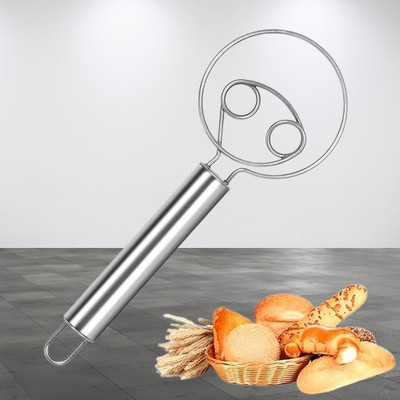 SARTHU Atta Maker Whisk Kitchen Utensil Dough kneading Baking Tool Flour Mixing Dough Stainless Steel Coil Whisk