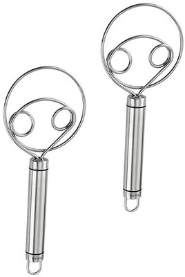 ActrovaX Durable Dough Whisk Dutch Style Stainless Steel Coil Whisk(Pack of 2)