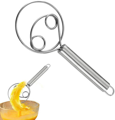 Masox Store Danish Dough Whisk Stainless Steel Bread Whisk Easy Mixing Blending Stirring K03 Kitchen Tool Set(Silver, Whisk)