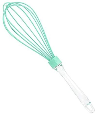 Mobfest Large Silicone Egg Whisk Acrylic Handle Balloon Whisk Egg Beater Silicone Baking Silicone Flat Whisk