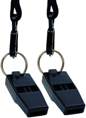 RightCare Windy 636 Sports and Training Pea Less Whistles- Used by Professionals Pealess Whistle(Black, Pack of 2)
