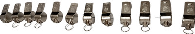 TIMA Stainless steel sports whistle Pea Whistle(Silver, Pack of 12)