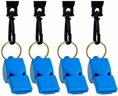 MFIO Cox 50 Sports and Training Pea Less Whistles - Used by Professionals Pealess Whistle(Blue, Pack of 4)