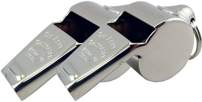 Add Gear Joseph Hudson's ACME THUNDERER Nickel Plated Brass Refree / Army Pea Whistle(Silver, Pack of 2)