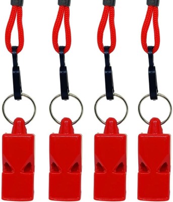 RightCare Cox 50 Sports And Training Pea Less Whistles - Used by Professionals Pealess Whistle(Red, Pack of 4)