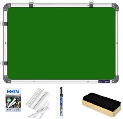 Viprax Reversible wood 1.5x2ft Whiteboards and Duster Combos(White, Green)