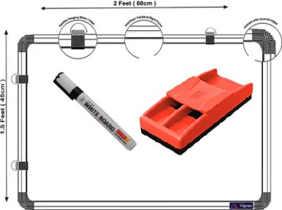 Viprax Non Magnetic Plastic Melamine Whiteboards and Duster Combos(White, Green)