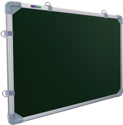Eduway Non Magnetic NA 2x3 Kunj Double-Sided Chalkboard & Whiteboard with Heavy Duty Robust Aluminum Frame for Kids, School, Teaching etc. (89x59 Cms)- Green Greenboards(Green & White)