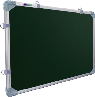 Eduway Non Magnetic NA 2x2 Kunj Double-Sided Chalkboard & Whiteboard with Heavy Duty Robust Aluminum Frame for Kids, School, Teaching etc. (59x59 Cms)- Green Greenboards(Green & White)