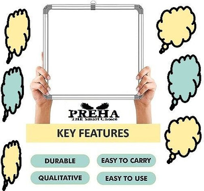 Preha The Smart Choice Non Magnetic Whiteboards(White, Green)