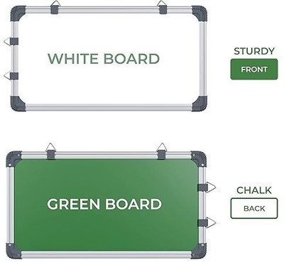 Preha The Smart Choice Non Magnetic Whiteboards(White, Green)