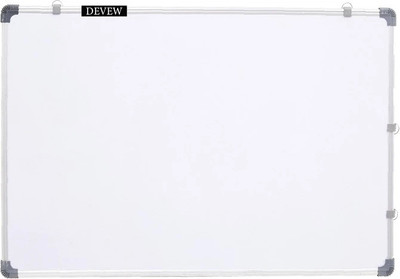 Devew Non Magnetic Plastic Melamine 1x2 ft Non-Magnetic Whiteboard (Slate)|For Home,Kids|One Side Whiteboard Surface and Other Side Green Chalk Board Surface| Whiteboards(White)