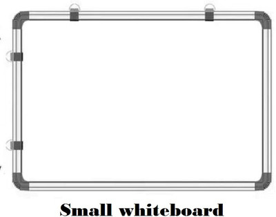 SunShinesystem Non Magnetic 1x1.5 Feet Double-Sided Writing Whiteboard & Chalkboard 123 Whiteboards(White)