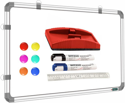 YAJNAS Magnetic Whiteboards and Duster Combos(White)