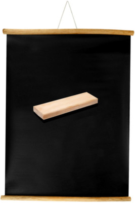 Eduway Non Magnetic Premium 2x3 Ft. (24x36 Inch) Wall Hanging Wooden Roll-Up Black Board / Chalkboard | With 1 Premium Wooden Duster (Set of 1 - 61x91 Cms) Blackboards(Black)