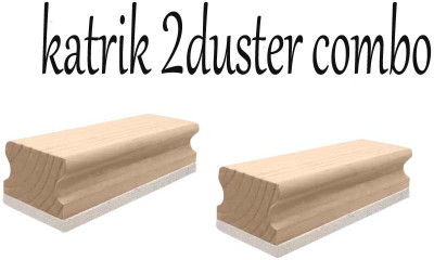 katrik Regular WOODEN none 14x8x4 cm Dusters(Set of: 2, Brown)