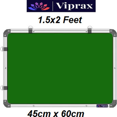 Viprax Regular Melamine Prima Non-Magnetic (Pack of 1) 1.5x2 Feet Chalkboard (60 cm x 45 cm) Whiteboards(White, Green)