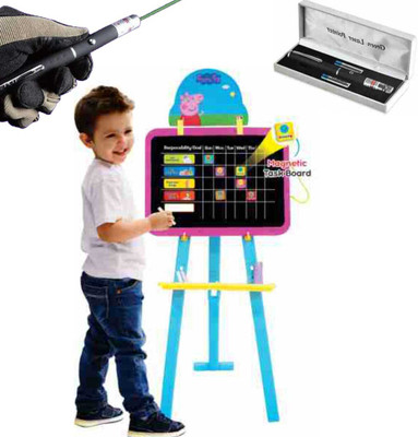 Premio Coppex Regular Whiteboards and Duster Combos(Multicolor+FREE Green Laser Pointer Pen)