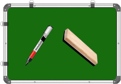 Viprax Non Magnetic Wooden Non magnatic Duster Melamine 1.5 x 2 feet Whiteboards and Duster Combos(Set of: 3, White)