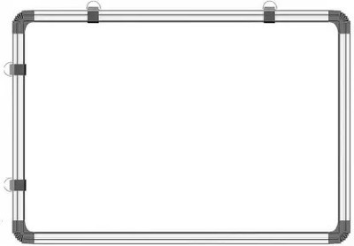 Viprax Non Magnetic Wooden Melamine 2x1.5 Feet Combo Double-Sided Writing Whiteboard Whiteboards and Duster Combos(White)