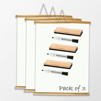 Eduway Non Magnetic (2x3 ft) Wooden Roll-Up Whiteboard for Wall | 3 Duster | 3 Marker Roll Up Writing Board for Home, Office, School & Kids | Durable & Lightweight Whiteboards and Duster Combos(White) Eduway Non Magnetic (2x3 ft) Wooden Roll-Up Whiteboard for Wall | 3 Duster | 3 Marker Roll Up Writing Board for Home, Office, School & Kids | Durable & Lightweight Whiteboards and Duster Combos(White)