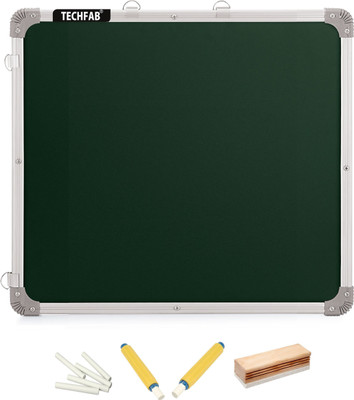 Techfab Non Magnetic Non-Magnetic 2x2 feet (59x59 cms) Chalk Board and White Board Greenboards(Green, White)
