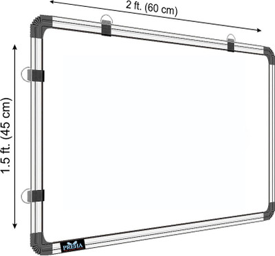 Preha Reversible 1.5X2 Ft., Double Sided White Board and Chalk Board, Pack Of 1 Whiteboards(White)