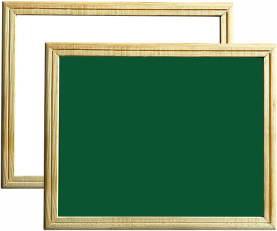 YAJNAS Non Magnetic 10x12 Inch Wooden Frame Double Sided Slate/Lapboard Whiteboards & Chalk boards Whiteboards(White, Green)