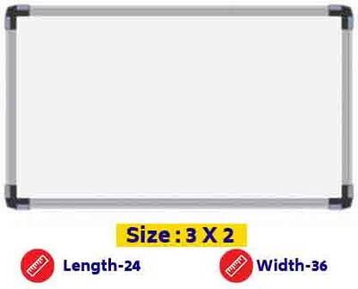 sunway Display Systems Non Magnetic 3x2 feet Non Magnetic white board with 2 hanger Whiteboards(White)
